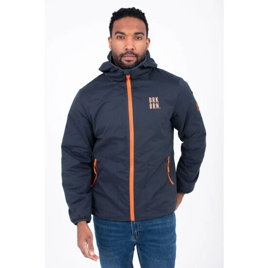 Brakeburn Blue Zip Through Insulated Jacket 2 Brakeburn Blue Zip Through Insulated Jacket - Image 2