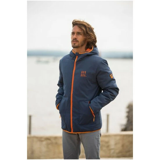 Brakeburn Blue Zip Through Insulated Jacket 6 Brakeburn Blue Zip Through Insulated Jacket - Image 6