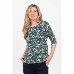 Brakeburn Green Ditsy Long Sleeve T-Shirt -Brakeburn shop unnamed file 57