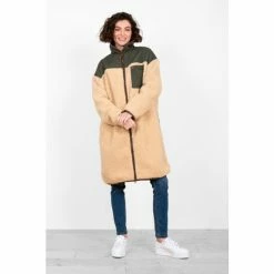 Brakeburn Cream Teddy Longline Borge Jacket -Brakeburn shop unnamed file 596