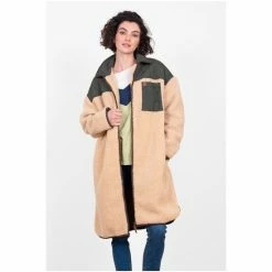 Brakeburn Cream Teddy Longline Borge Jacket -Brakeburn shop unnamed file 597