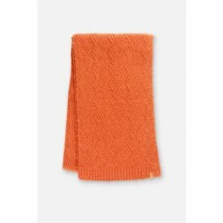 Brakeburn Orange Herringbone Texture Scarf