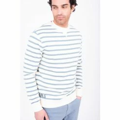Brakeburn Cream Striped Sweatshirt