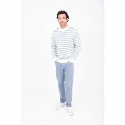 Brakeburn Cream Striped Sweatshirt -Brakeburn shop unnamed file 677