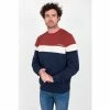 Brakeburn Blue Colour Block Crew Neck Sweat Top
