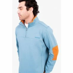 Brakeburn Blue Quarter Zip Sweater