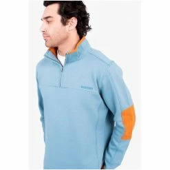 Brakeburn Blue Quarter Zip Sweater -Brakeburn shop unnamed file 698