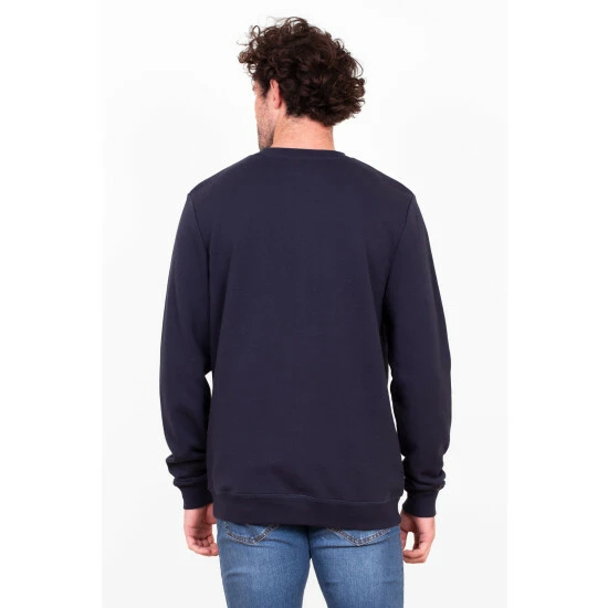 Brakeburn Blue Crew Neck Sweatshirt 2 Brakeburn Blue Crew Neck Sweatshirt - Image 2