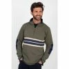 Brakeburn Green Stripe 1/4 Zip Sweatshirt
