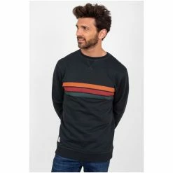 Brakeburn Grey Stripe Crew Neck Sweatshirt -Brakeburn shop unnamed file 742