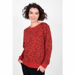 Brakeburn Orange Leopard Raglan Sweatshirt
