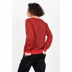 Alternative view of Brakeburn Orange Leopard Raglan Sweatshirt