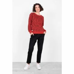 Brakeburn Orange Leopard Raglan Sweatshirt -Brakeburn shop unnamed file 746