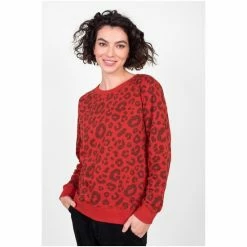 Brakeburn Orange Leopard Raglan Sweatshirt -Brakeburn shop unnamed file 747
