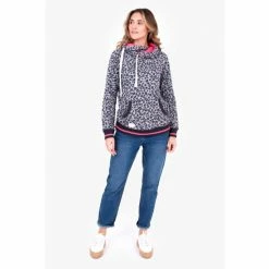 Brakeburn Grey Leopard Spot Hoodie -Brakeburn shop unnamed file 755