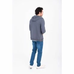 Brakeburn Grey Quilted Zip Thru Hoodie -Brakeburn shop unnamed file 773