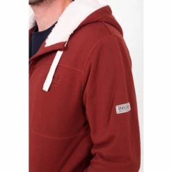 Brakeburn Red Borg Lined Hoodie -Brakeburn shop unnamed file 784
