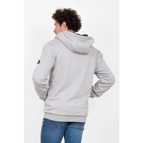 Brakeburn Grey Borg Lines Zip Thru Hoodie 2 Brakeburn Grey Borg Lines Zip Thru Hoodie - Image 2