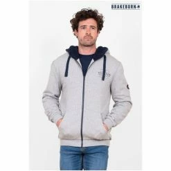 Brakeburn Grey Borg Lines Zip Thru Hoodie 9 Brakeburn Grey Borg Lines Zip Thru Hoodie -Brakeburn shop unnamed file 796