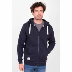 Brakeburn Blue Zip Through Hoodie