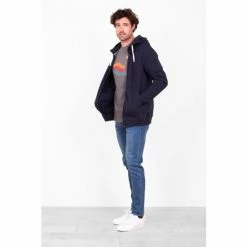 Brakeburn Blue Zip Through Hoodie -Brakeburn shop unnamed file 800