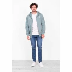 Brakeburn Blue Zip Through Hoodie -Brakeburn shop unnamed file 810