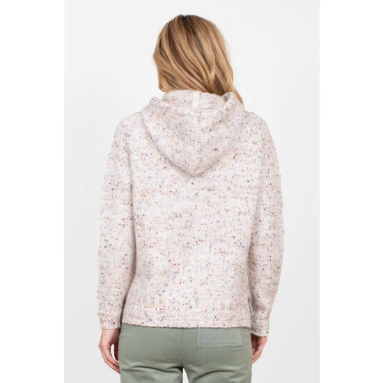 Brakeburn Cream Snug Knitted Hoodie 2 Brakeburn Cream Snug Knitted Hoodie - Image 2