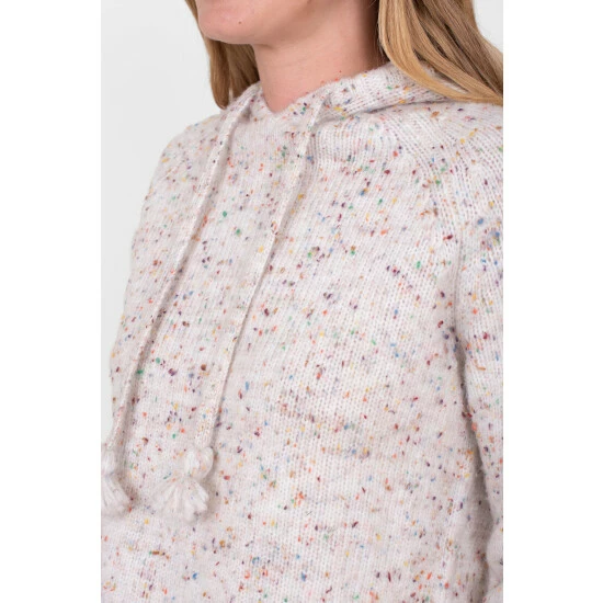 Brakeburn Cream Snug Knitted Hoodie 3 Brakeburn Cream Snug Knitted Hoodie - Image 3