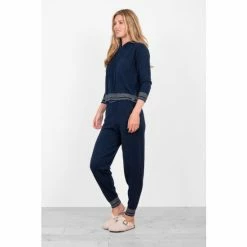 Brakeburn Blue Lounge Knitted Hoodie 3 Brakeburn Blue Lounge Knitted Hoodie -Brakeburn shop unnamed file 820