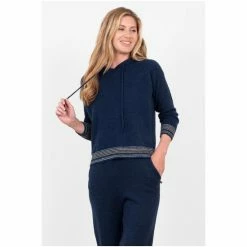 Brakeburn Blue Lounge Knitted Hoodie 4 Brakeburn Blue Lounge Knitted Hoodie -Brakeburn shop unnamed file 821