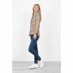 Brakeburn Orange Checked Flannel Shirt -Brakeburn shop unnamed file 834