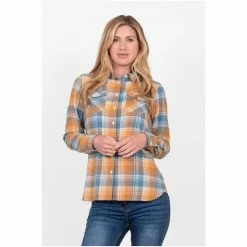 Brakeburn Orange Checked Flannel Shirt -Brakeburn shop unnamed file 835