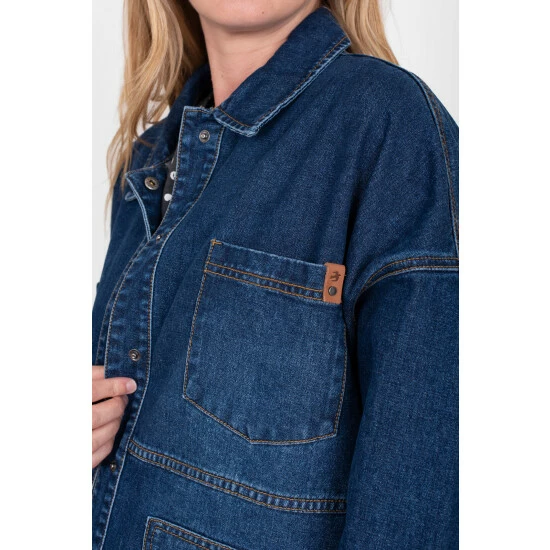 Brakeburn Blue Denim Utility Shirt 3 Brakeburn Blue Denim Utility Shirt - Image 3