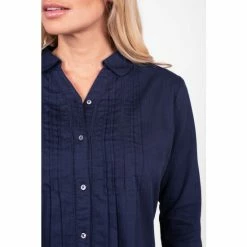 Brakeburn Blue Phoebe Pintuck Shirt 2 Brakeburn Blue Phoebe Pintuck Shirt -Brakeburn shop unnamed file 853