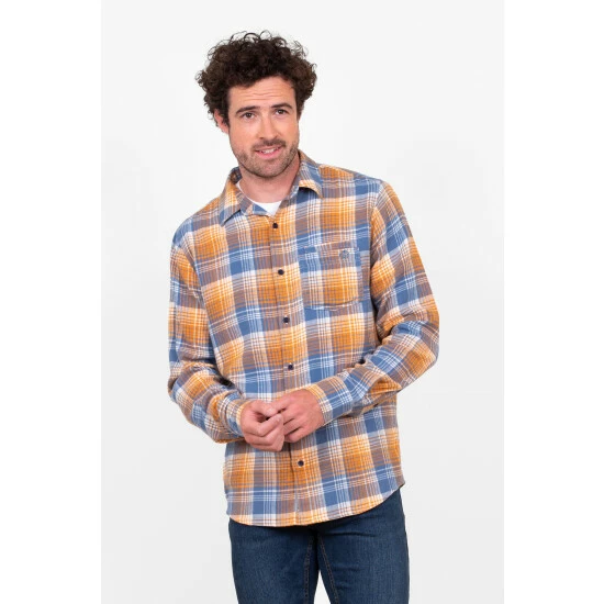 Brakeburn Blue Blue Checked Shirt 1 Brakeburn Blue Blue Checked Shirt
