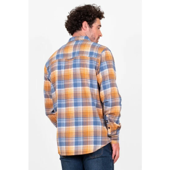 Brakeburn Blue Blue Checked Shirt 2 Brakeburn Blue Blue Checked Shirt - Image 2