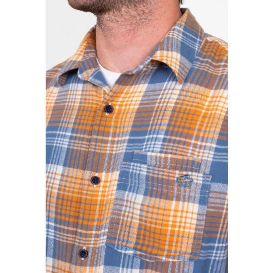 Brakeburn Blue Blue Checked Shirt 3 Brakeburn Blue Blue Checked Shirt - Image 3
