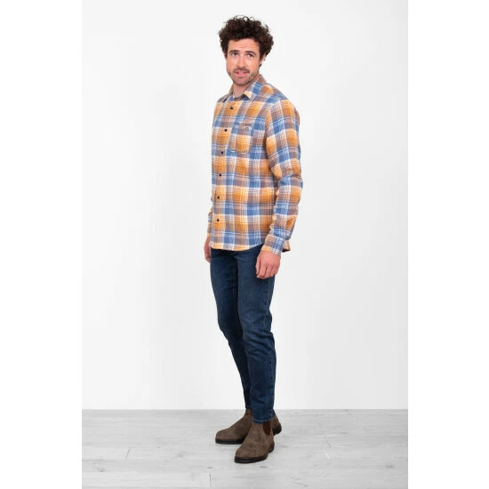 Brakeburn Blue Blue Checked Shirt 4 Brakeburn Blue Blue Checked Shirt - Image 4