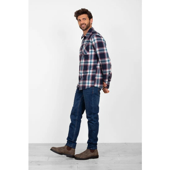Brakeburn Blue Checked Shirt 4 Brakeburn Blue Checked Shirt - Image 4