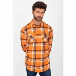 Brakeburn Orange Checked Shirt