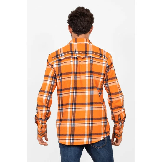 Brakeburn Orange Checked Shirt 2 Brakeburn Orange Checked Shirt - Image 2