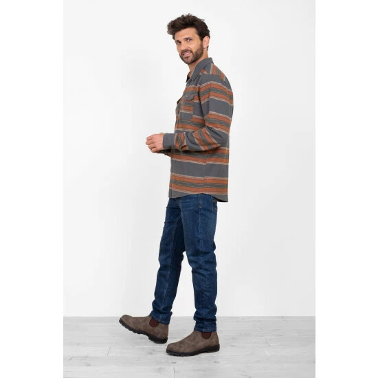 Brakeburn Blue Stripe Shirt 4 Brakeburn Blue Stripe Shirt - Image 4