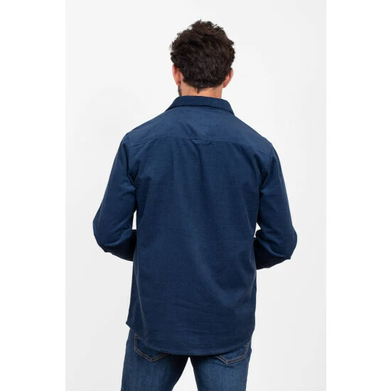 Brakeburn Blue Cord Shirt 2 Brakeburn Blue Cord Shirt - Image 2