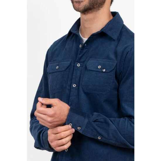 Brakeburn Blue Cord Shirt 3 Brakeburn Blue Cord Shirt - Image 3