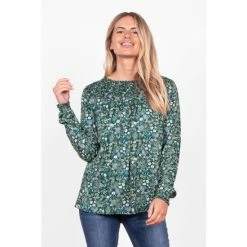 Brakeburn Green Ditsy Blouse