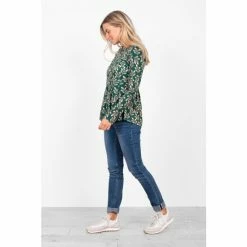 Brakeburn Green Autumn Breeze Peplum Long Sleeve T-Shirt -Brakeburn shop unnamed file 92