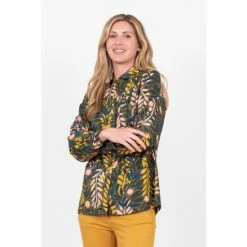 Brakeburn Green Floral Blouse