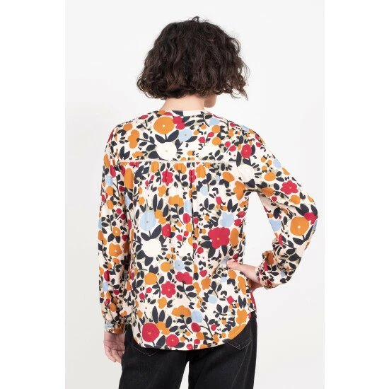 Brakeburn White Bloom Floral Blouse 2 Brakeburn White Bloom Floral Blouse - Image 2