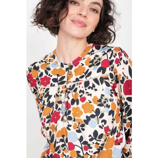 Brakeburn White Bloom Floral Blouse 3 Brakeburn White Bloom Floral Blouse - Image 3