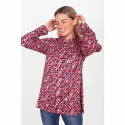 Brakeburn Red Floral Blouse